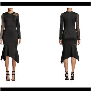 NWT- Alice + Olivia "Kaine" cocktail dress with mesh inserts. Size 2